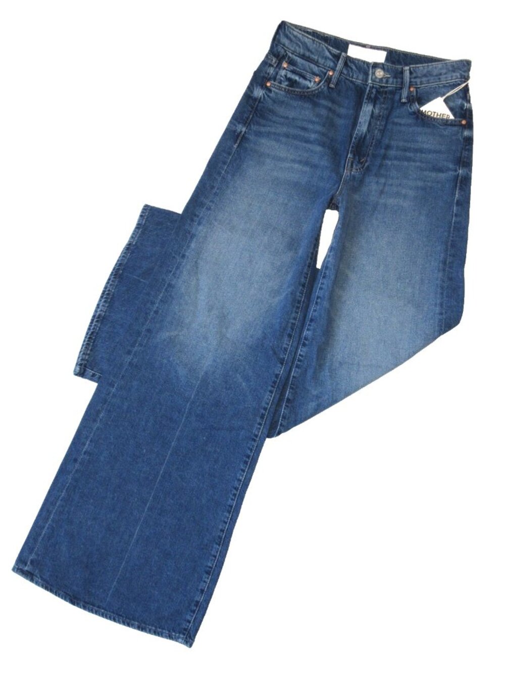 NWT Mother The Undercover Sneak in Rags To Riches Rigid Wide Leg Jeans 26 - Picture 5 of 11